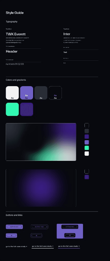 Plansza Style Guide identyfikacji wizualnej mjankowski.expert z motywem Liquid Lava